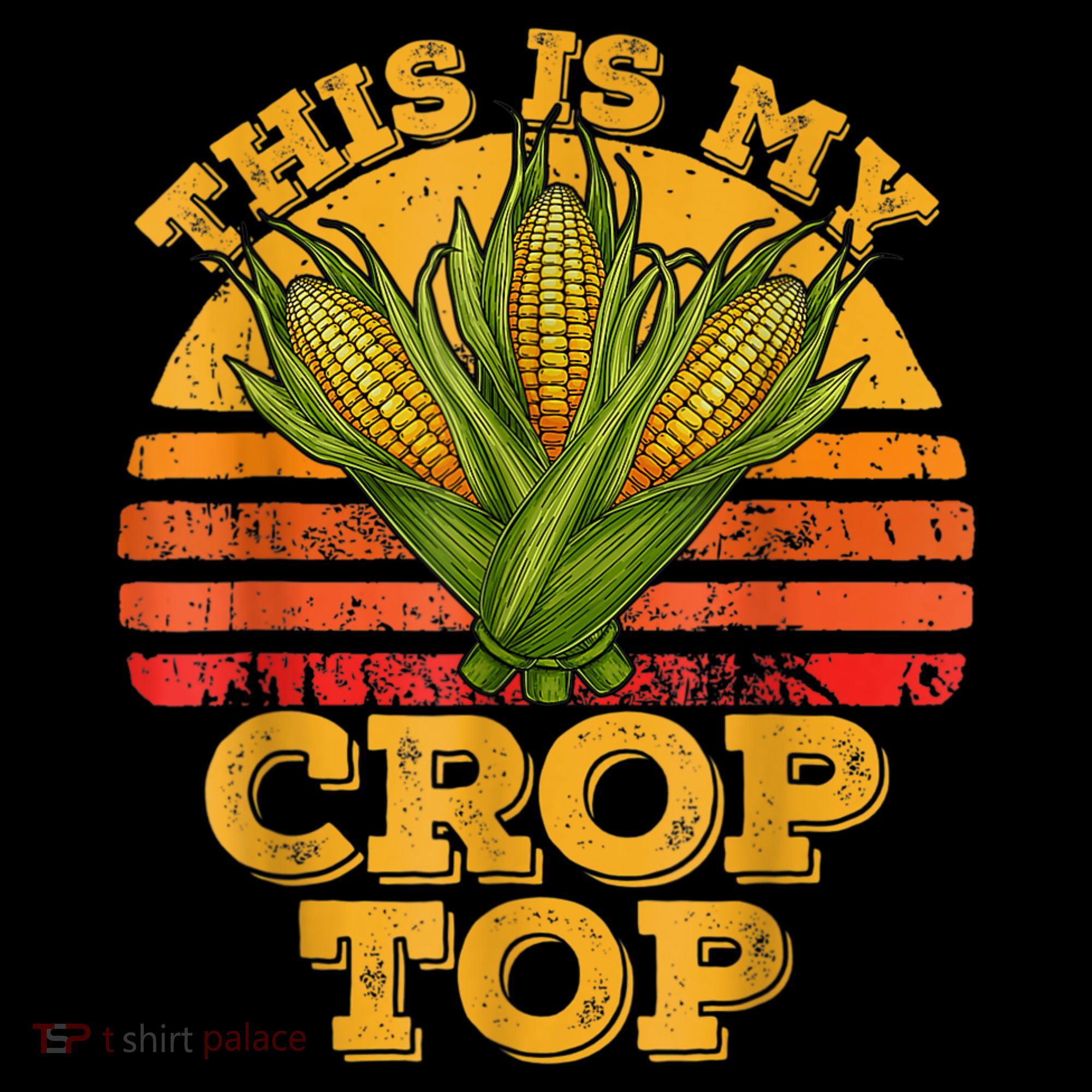 This Is My Crop Top Funny Farmer Farming Corn Lover Retro Women's Hoodie