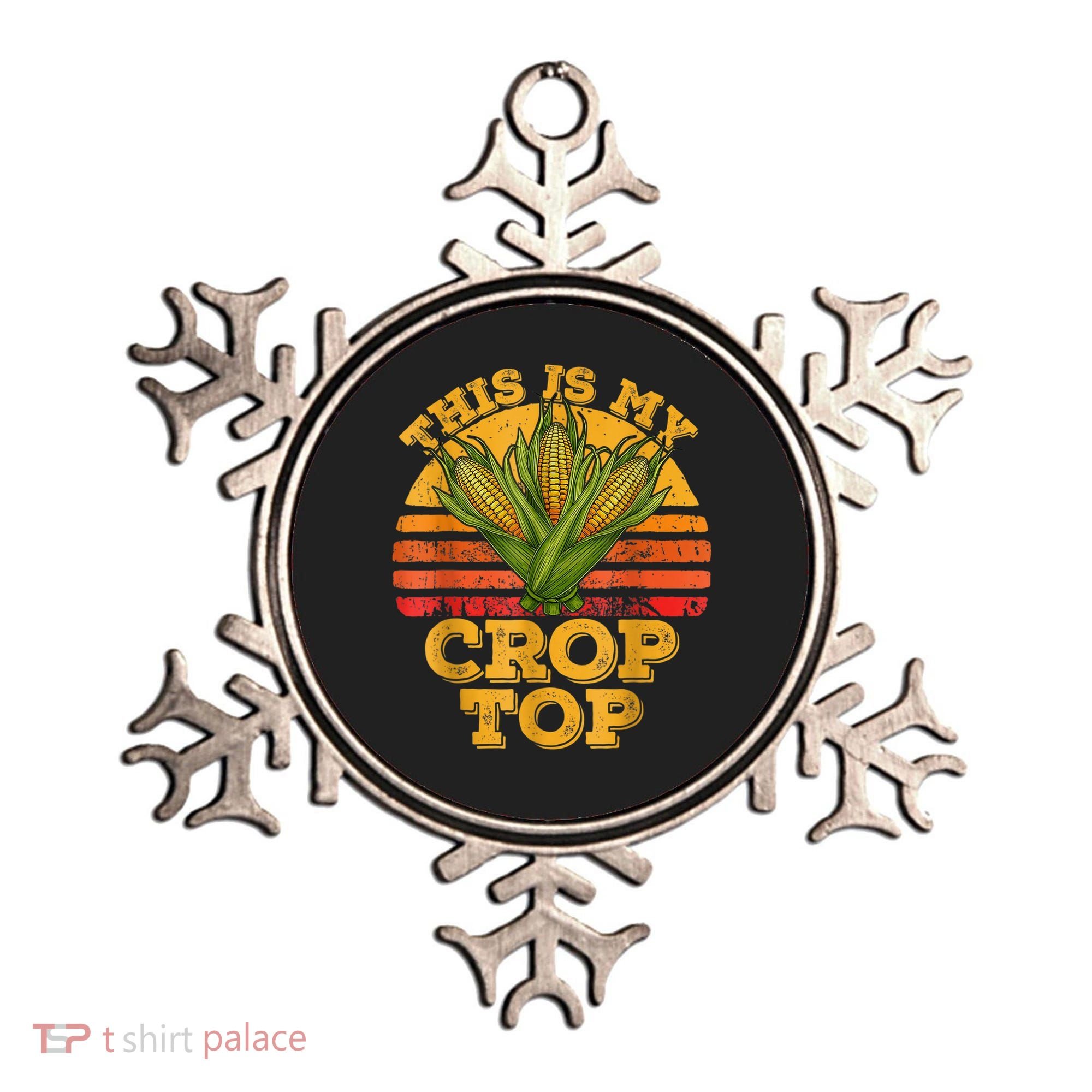 This Is My Crop Top Funny Farmer Farming Corn Lover Retro Ornament