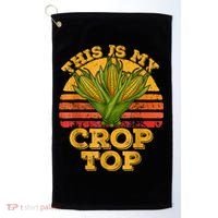 This Is My Crop Top Funny Farmer Farming Corn Lover Retro Golf Towel thumb 0