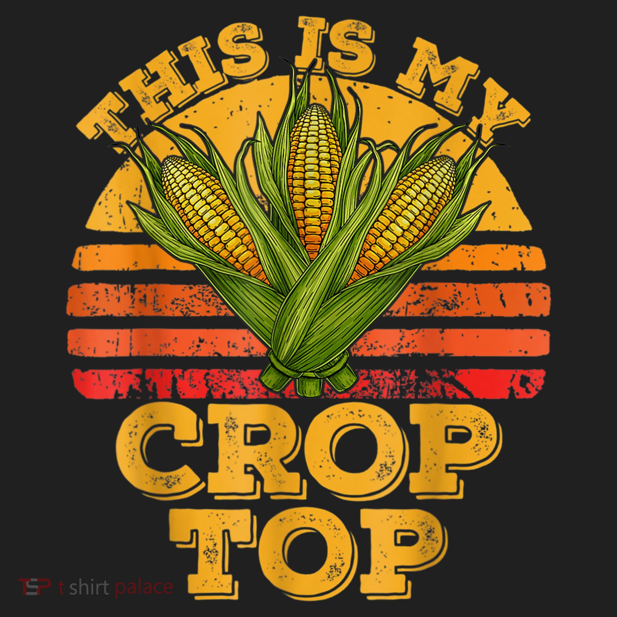 This Is My Crop Top Funny Farmer Farming Corn Lover Retro Golf Towel