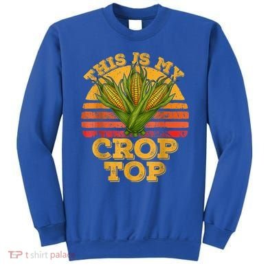 This Is My Crop Top Funny Farmer Farming Corn Lover Retro Sweatshirt