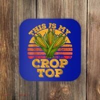 This Is My Crop Top Funny Farmer Farming Corn Lover Retro Coaster thumb 0