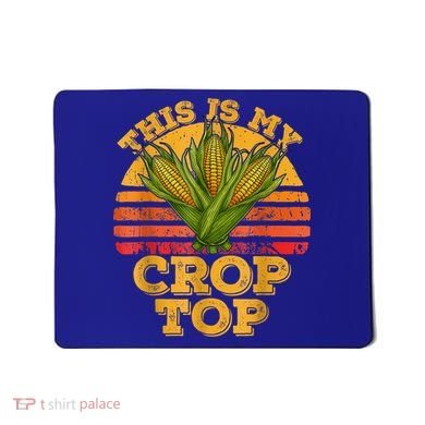 This Is My Crop Top Funny Farmer Farming Corn Lover Retro Mousepad