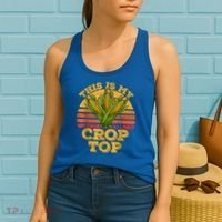 This Is My Crop Top Funny Farmer Farming Corn Lover Retro Women's Tank Top thumb 2
