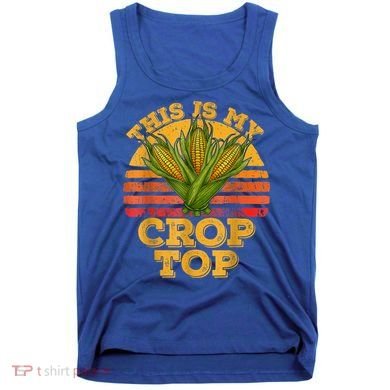 This Is My Crop Top Funny Farmer Farming Corn Lover Retro Tank Top