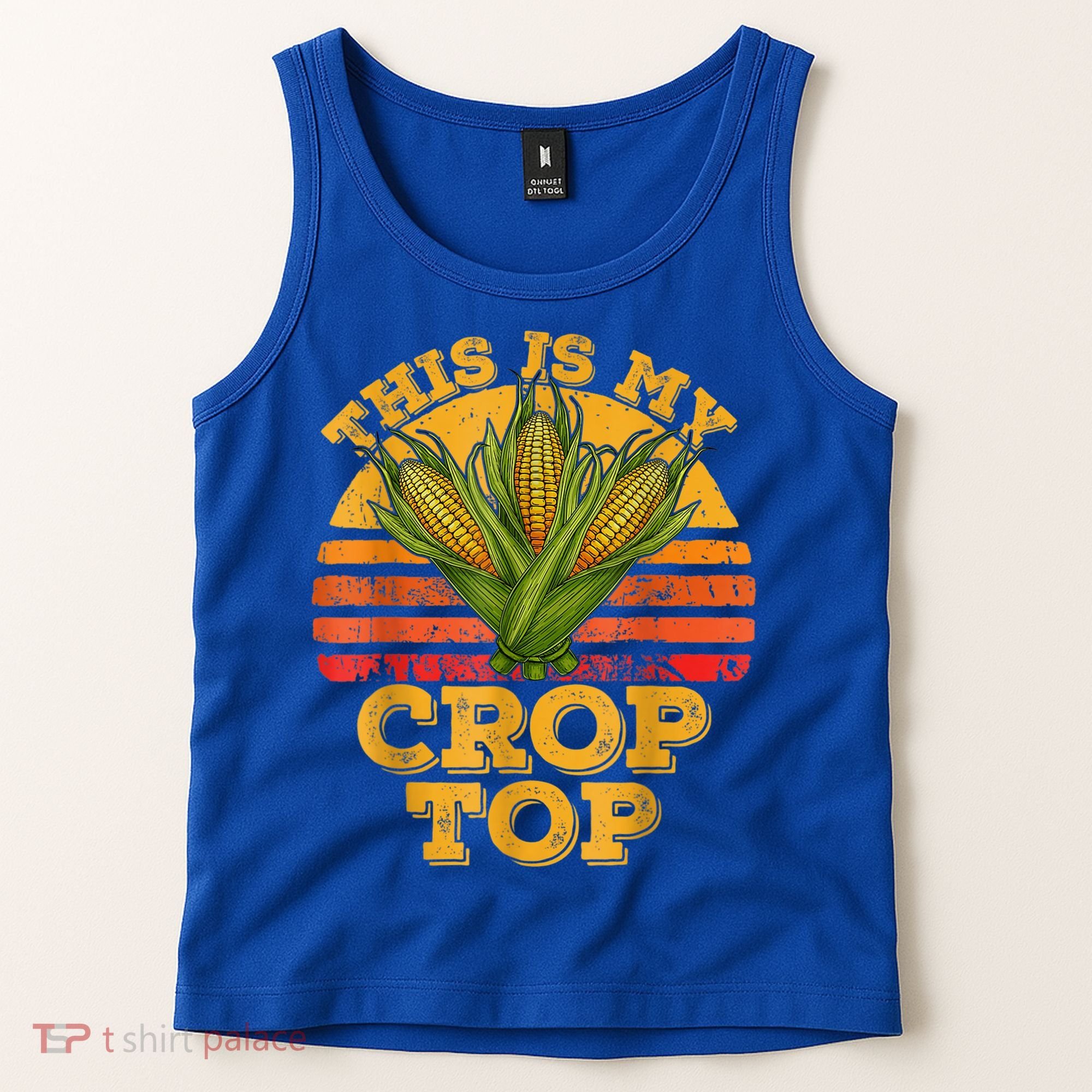 This Is My Crop Top Funny Farmer Farming Corn Lover Retro Tank Top