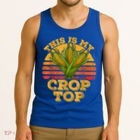 This Is My Crop Top Funny Farmer Farming Corn Lover Retro Tank Top thumb 3