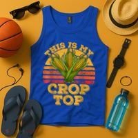 This Is My Crop Top Funny Farmer Farming Corn Lover Retro Tank Top thumb 4