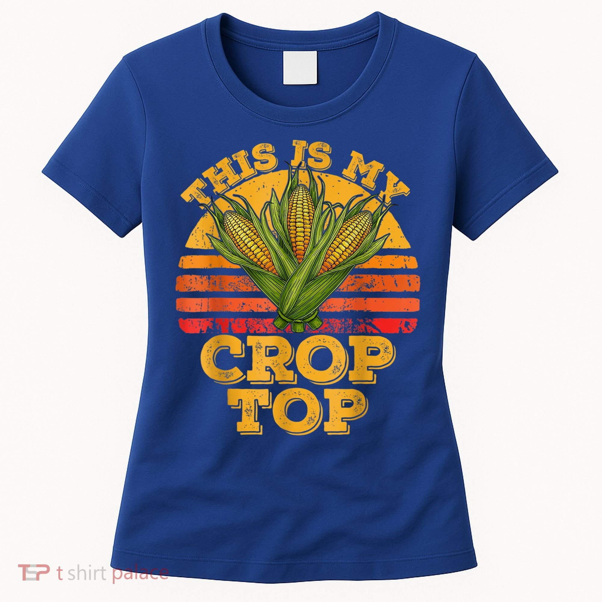 This Is My Crop Top Funny Farmer Farming Corn Lover Retro Women's T-Shirt