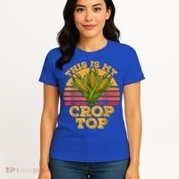 This Is My Crop Top Funny Farmer Farming Corn Lover Retro Women's T-Shirt thumb 4