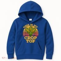This Is My Crop Top Funny Farmer Farming Corn Lover Retro Kids Hoodie thumb 0