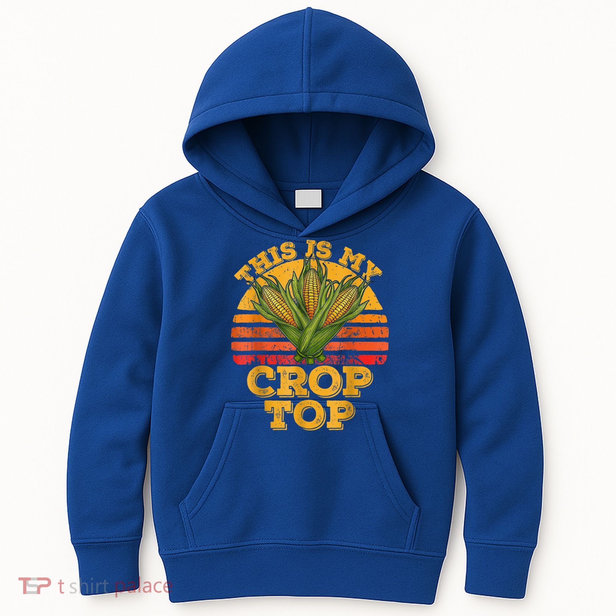 This Is My Crop Top Funny Farmer Farming Corn Lover Retro Kids Hoodie