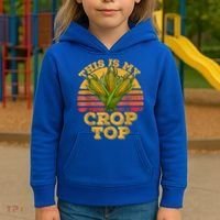 This Is My Crop Top Funny Farmer Farming Corn Lover Retro Kids Hoodie thumb 3