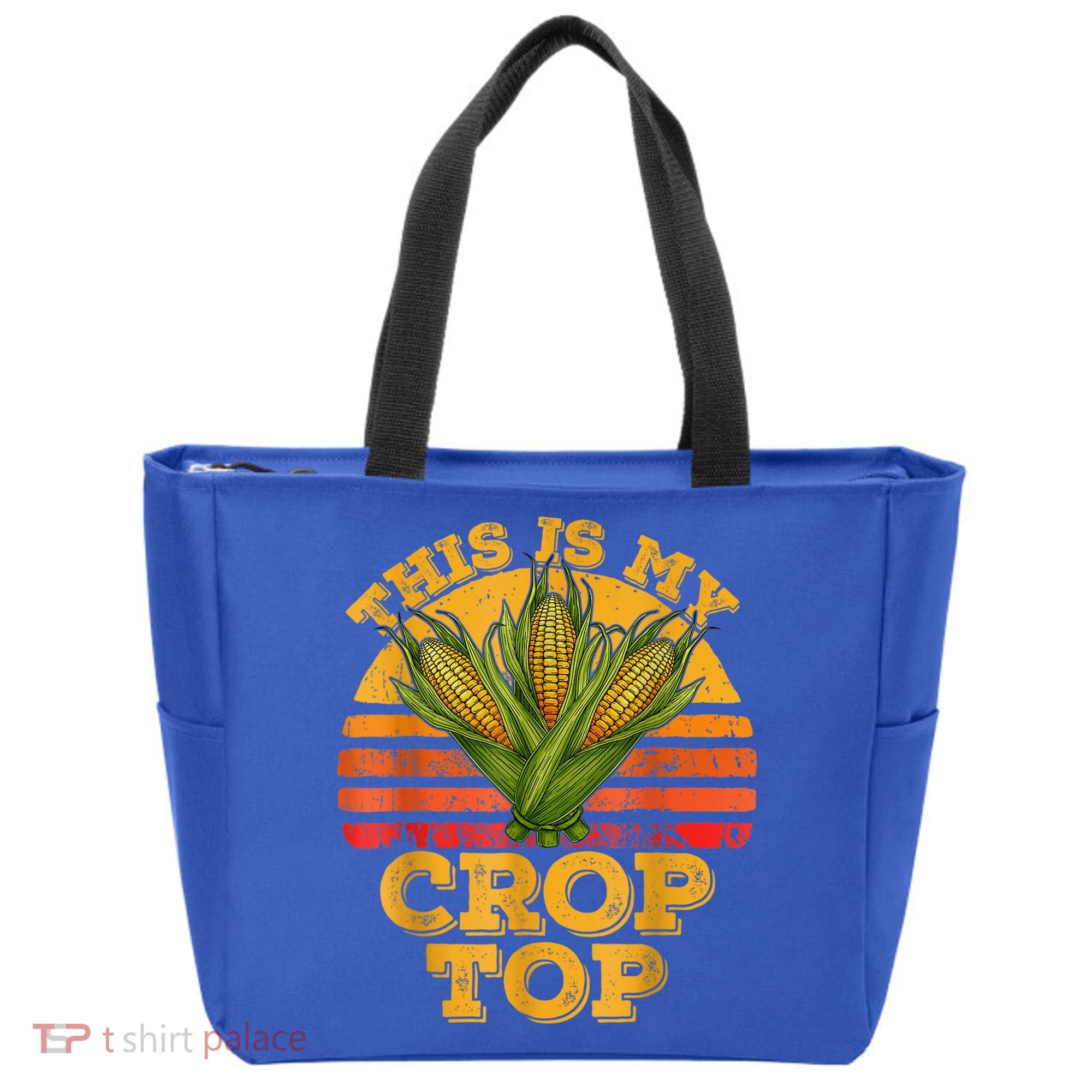 This Is My Crop Top Funny Farmer Farming Corn Lover Retro Tote Bag