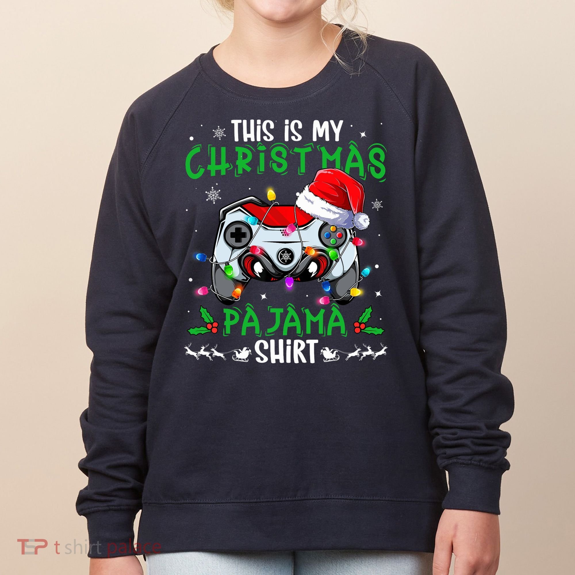 This Is My Christmas Pajama Video Game Gamer Boy Teens Women's Sweatshirt
