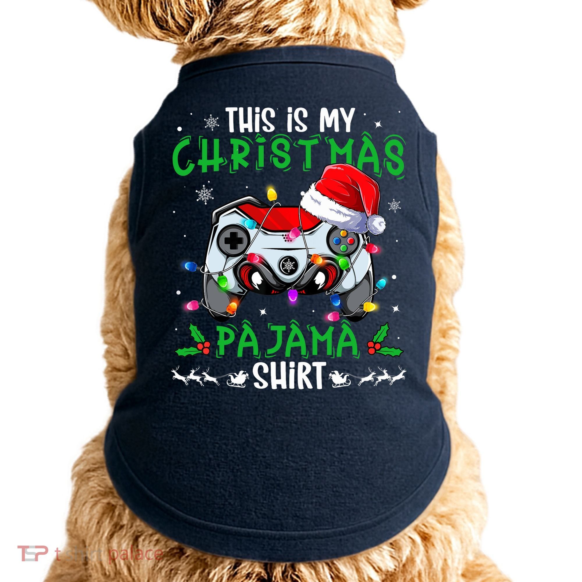 This Is My Christmas Pajama Video Game Gamer Boy Teens Doggie Tank