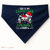 This Is My Christmas Pajama Video Game Gamer Boy Teens USA-Made Doggie Bandana thumb 0