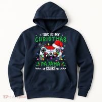 This Is My Christmas Pajama Video Game Gamer Boy Teens Hoodie thumb 0