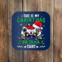 This Is My Christmas Pajama Video Game Gamer Boy Teens Coaster thumb 0