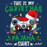 This Is My Christmas Pajama Video Game Gamer Boy Teens Women's Hoodie thumb 2