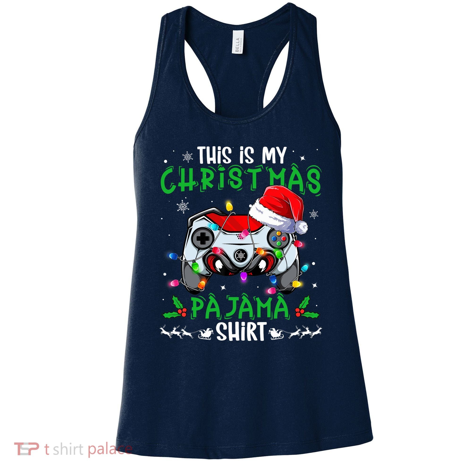 This Is My Christmas Pajama Video Game Gamer Boy Teens Women's Tank Top