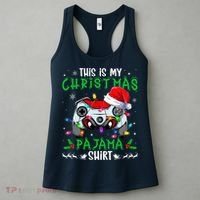 This Is My Christmas Pajama Video Game Gamer Boy Teens Women's Tank Top thumb 3