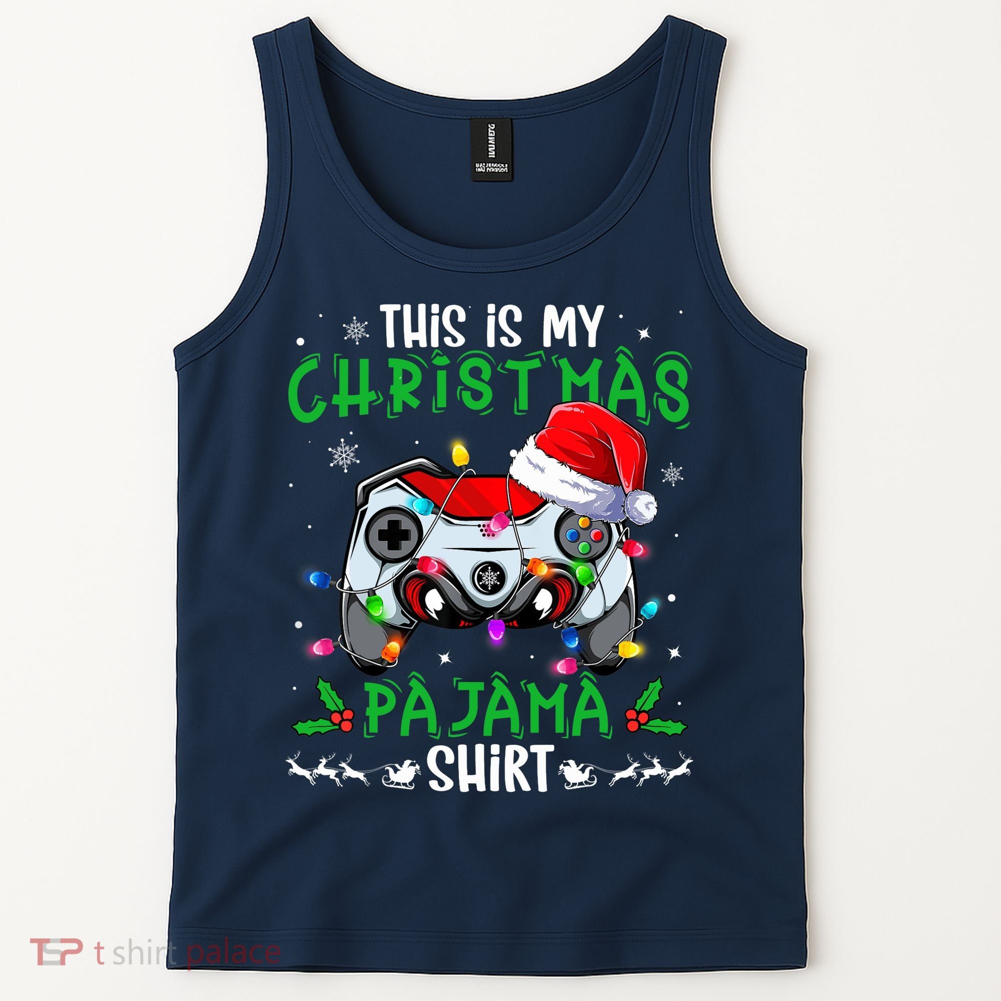 This Is My Christmas Pajama Video Game Gamer Boy Teens Tank Top