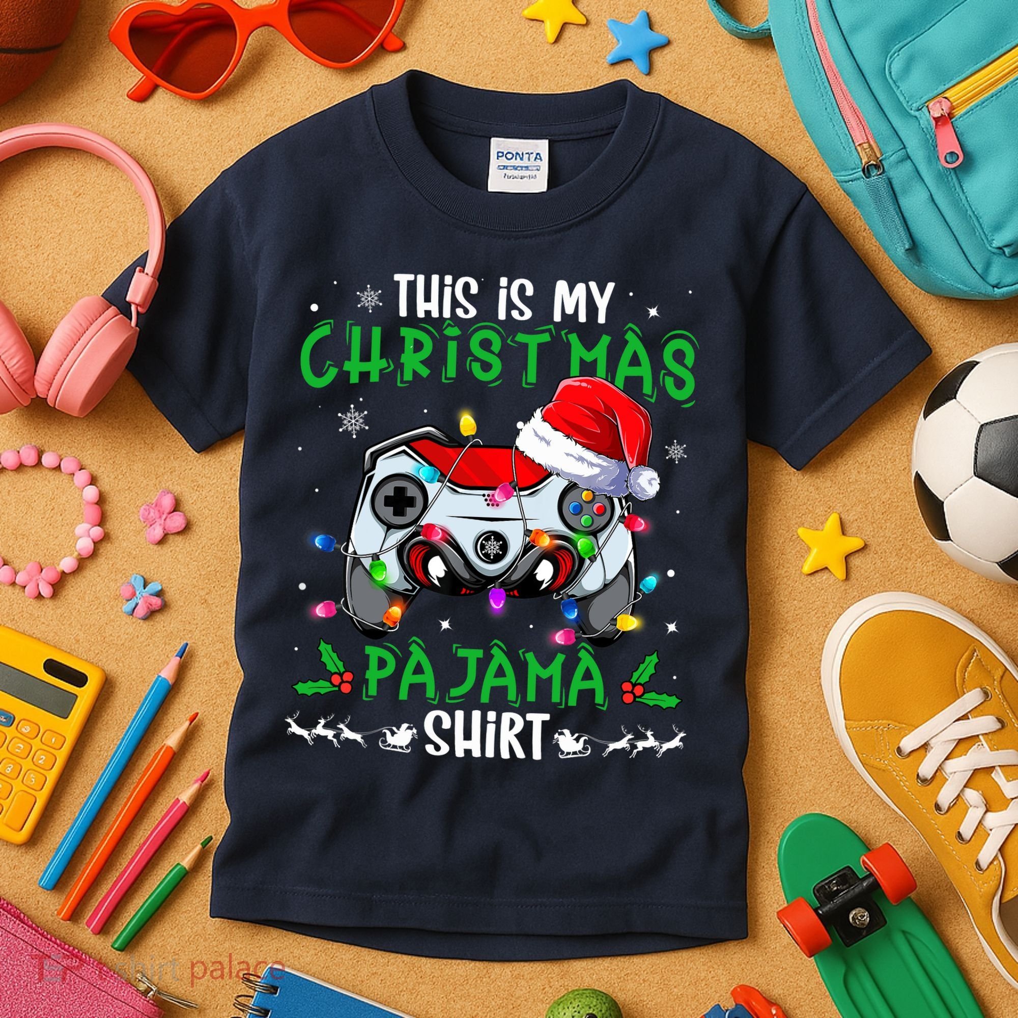 This Is My Christmas Pajama Video Game Gamer Boy Teens Kids T-Shirt