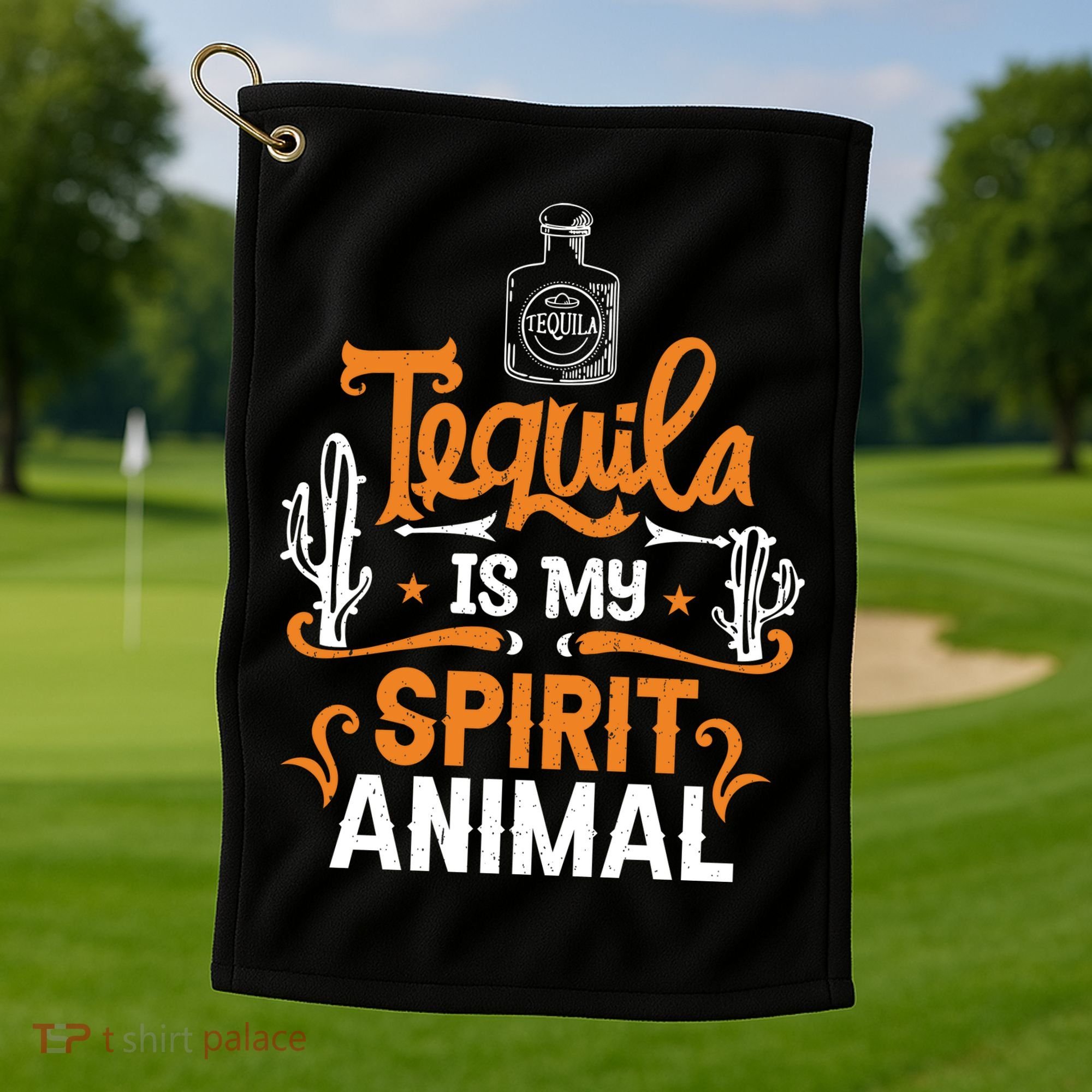 Tequila Is My Spirit Animal Golf Towel