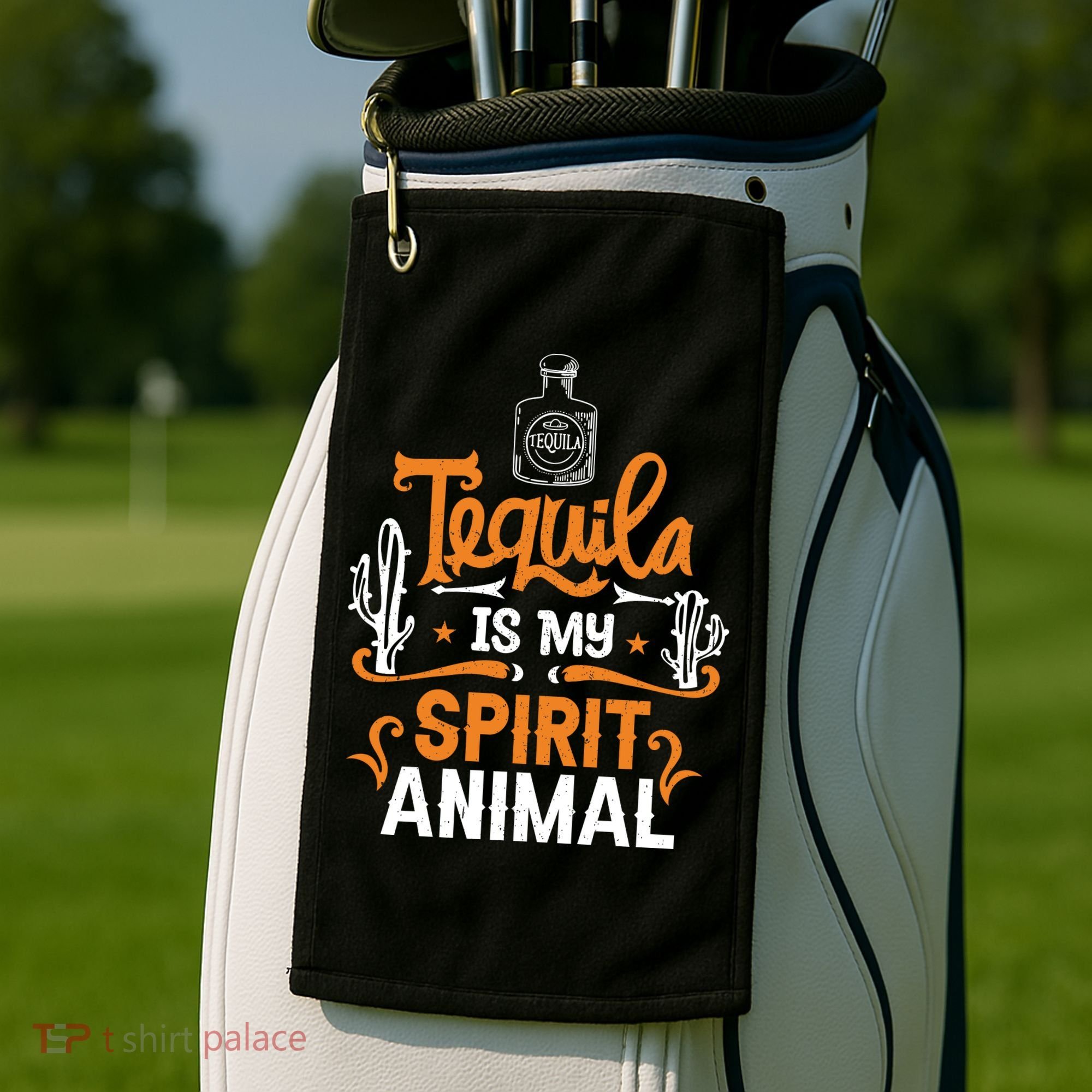 Tequila Is My Spirit Animal Golf Towel