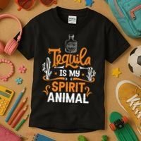 Tequila Is My Spirit Animal Kids T-Shirt thumb 3
