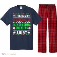 This Is My It's Too Hot For Ugly Christmas Sweater Pajama Set thumb 0
