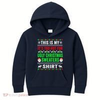 This Is My It's Too Hot For Ugly Christmas Sweater Kids Hoodie thumb 0
