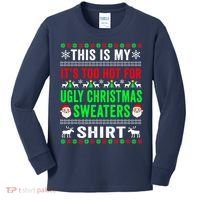 This Is My It's Too Hot For Ugly Christmas Sweater Kids Long Sleeve Shirt thumb 0