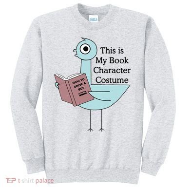This Is My Book Character Costume Pigeon Reading Sweatshirt