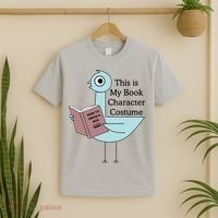 This Is My Book Character Costume Pigeon Reading T-Shirt thumb 2