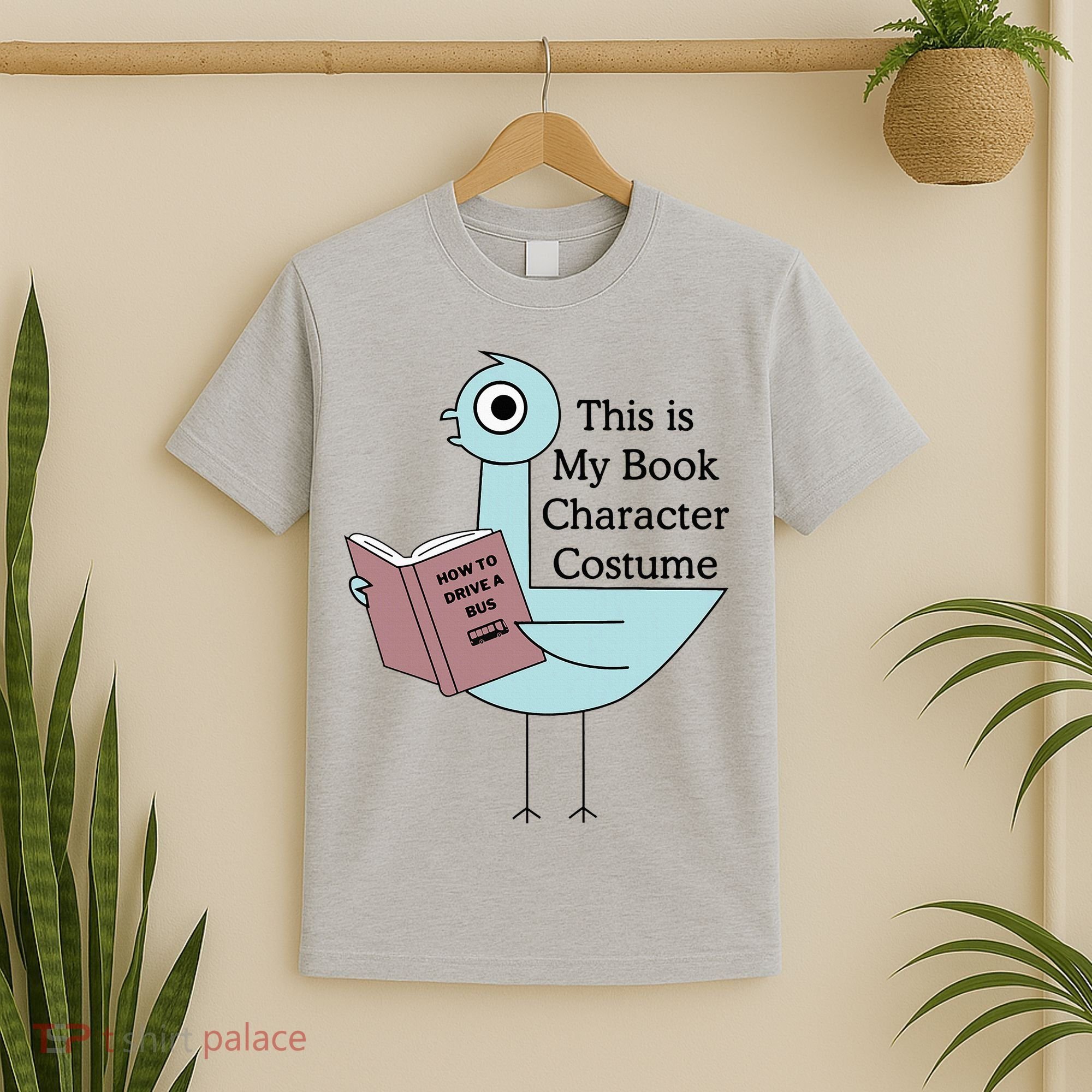 This Is My Book Character Costume Pigeon Reading T-Shirt