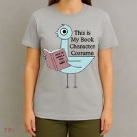 This Is My Book Character Costume Pigeon Reading T-Shirt thumb 4