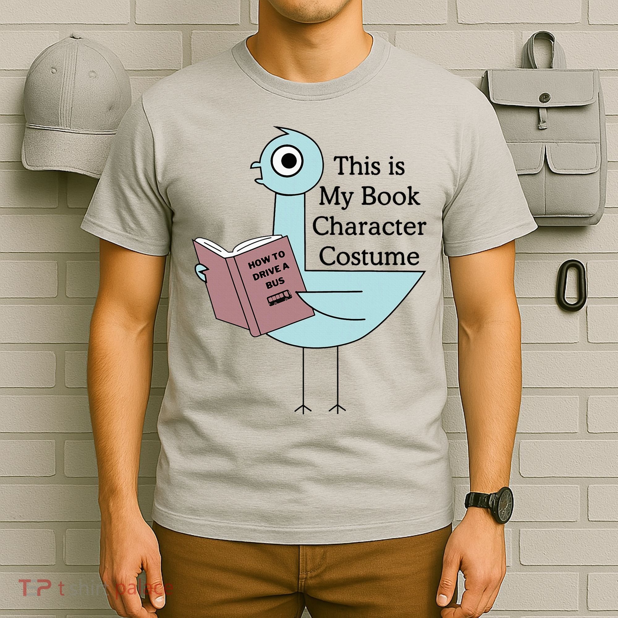 This Is My Book Character Costume Pigeon Reading T-Shirt