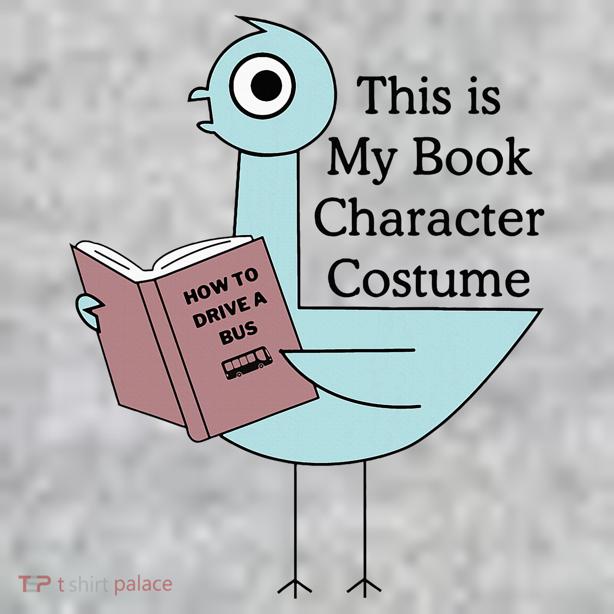 This Is My Book Character Costume Pigeon Reading Toddler T-Shirt