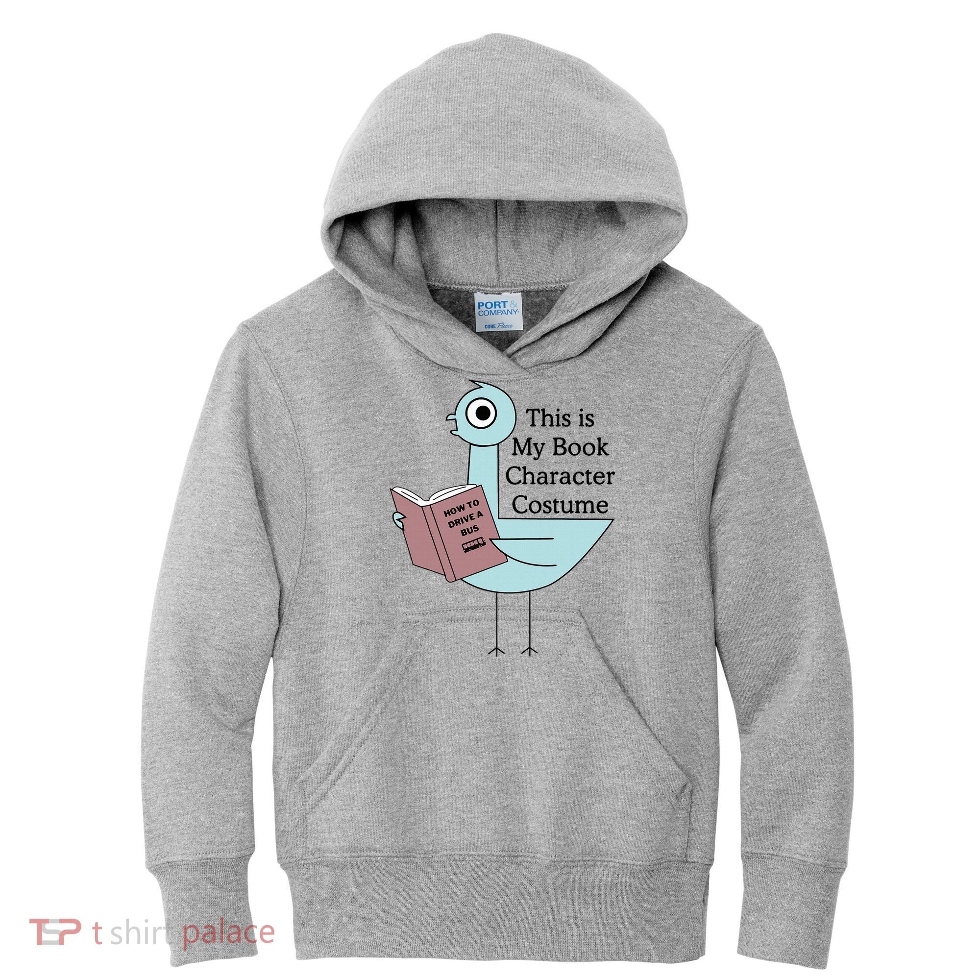 This Is My Book Character Costume Pigeon Reading Kids Hoodie