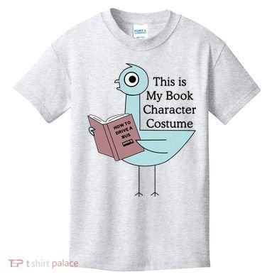 This Is My Book Character Costume Pigeon Reading Kids T-Shirt