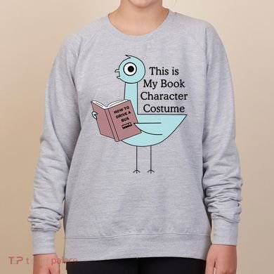 This Is My Book Character Costume Pigeon Reading Women's Sweatshirt