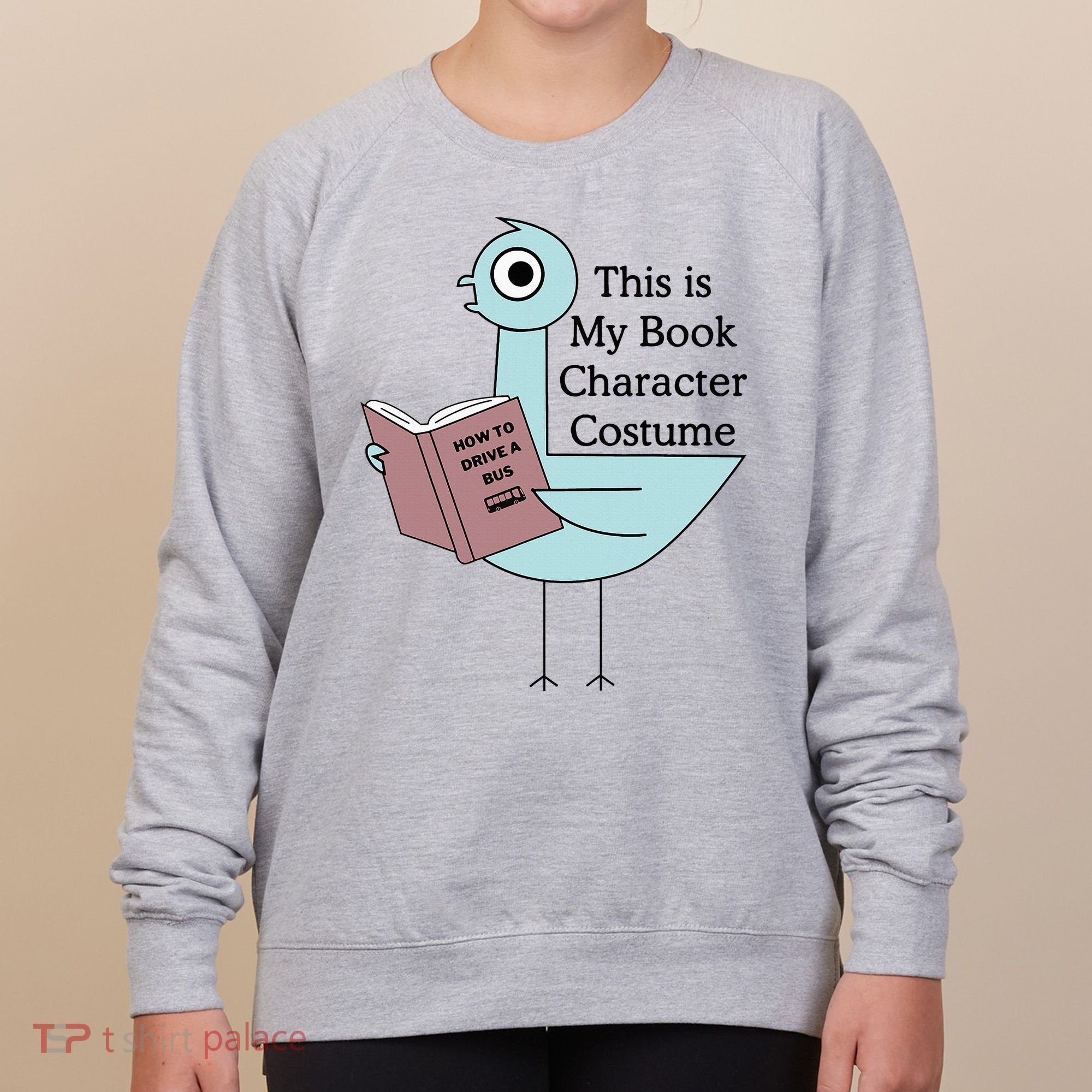 This Is My Book Character Costume Pigeon Reading Women's Sweatshirt