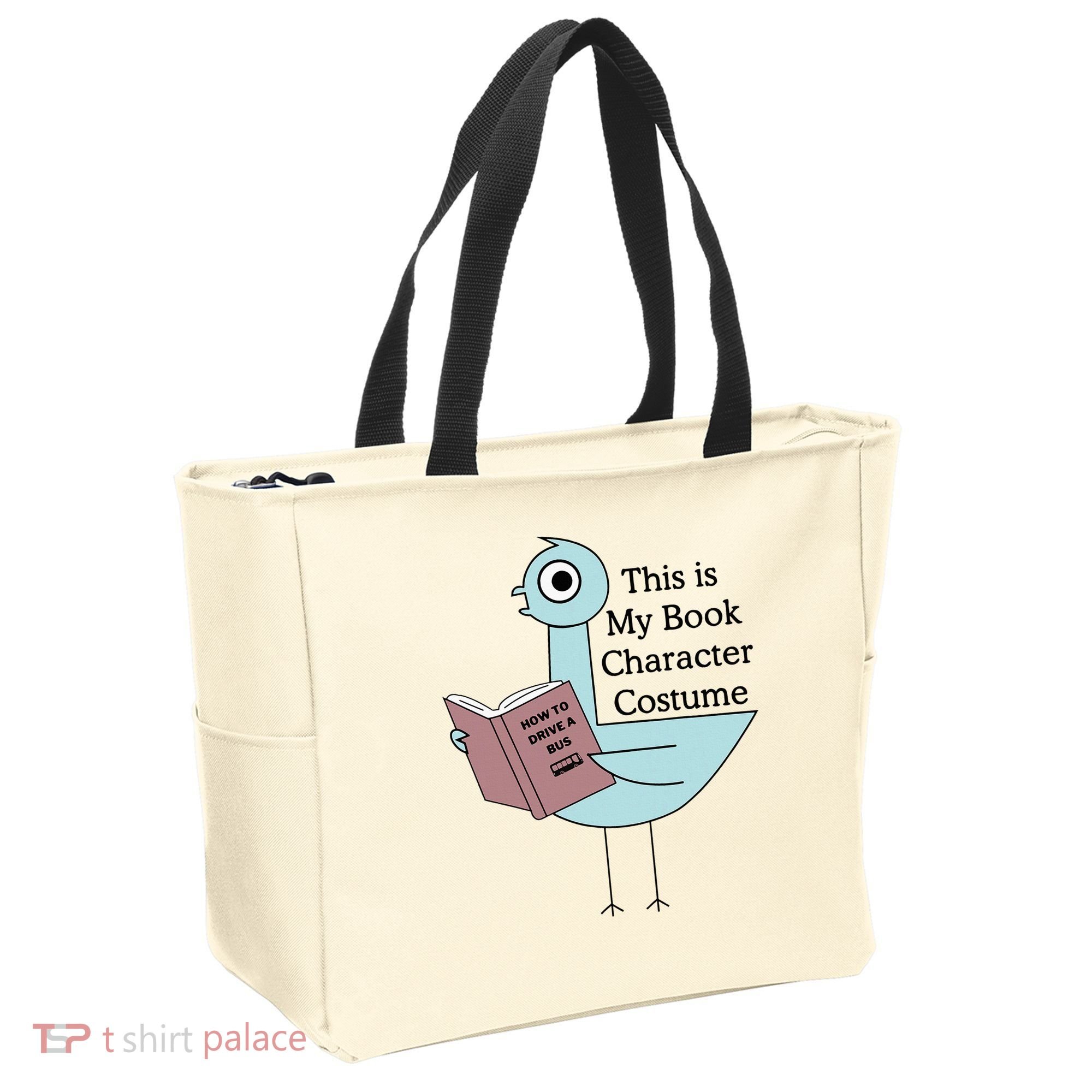 This Is My Book Character Costume Pigeon Reading Tote Bag