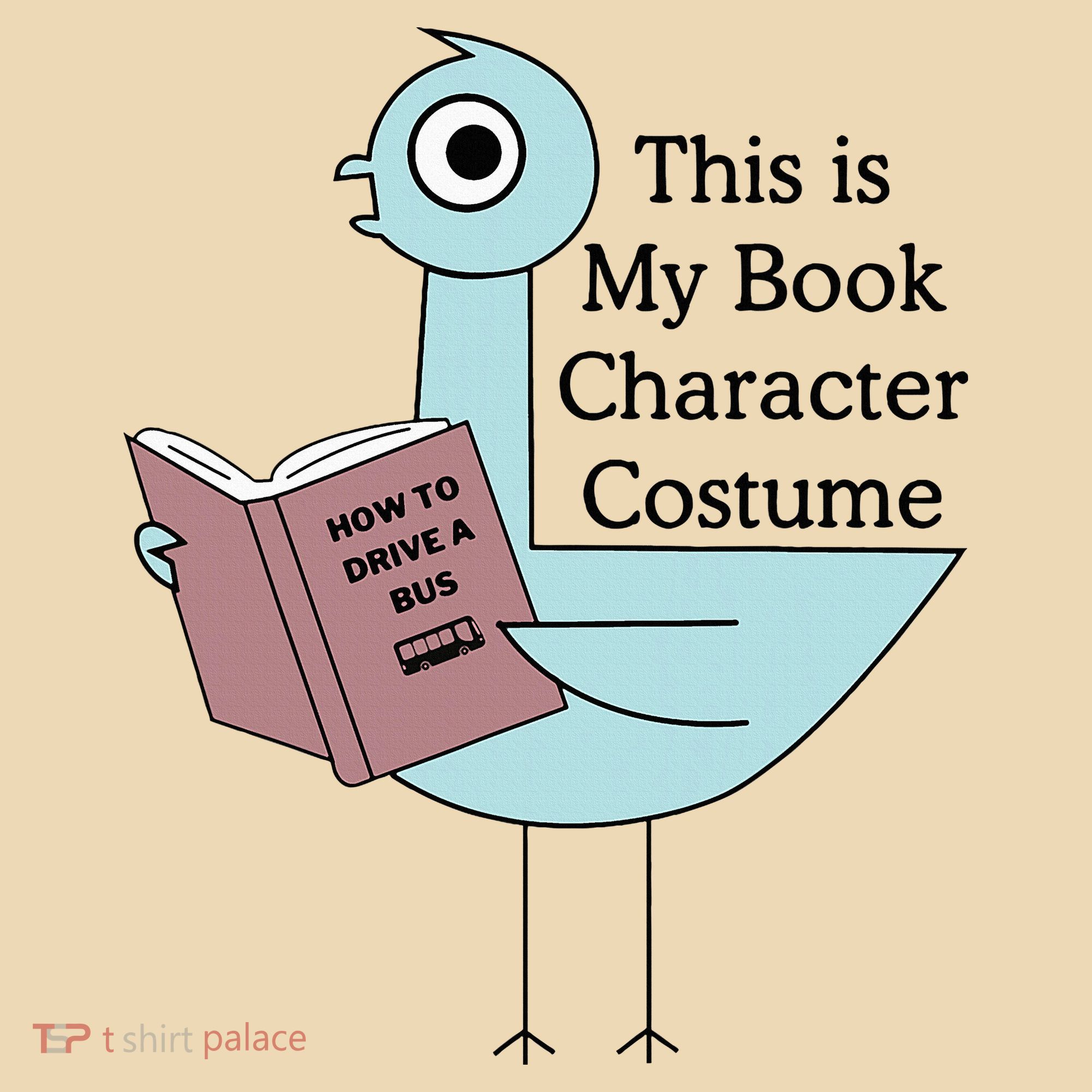 This Is My Book Character Costume Pigeon Reading Tote Bag
