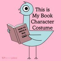 This Is My Book Character Costume Pigeon Reading Coaster thumb 2