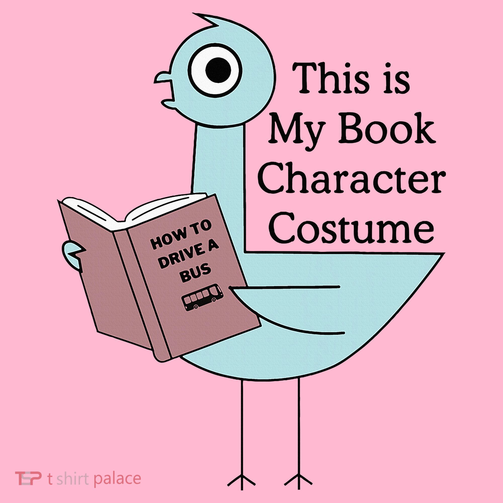 This Is My Book Character Costume Pigeon Reading Coaster