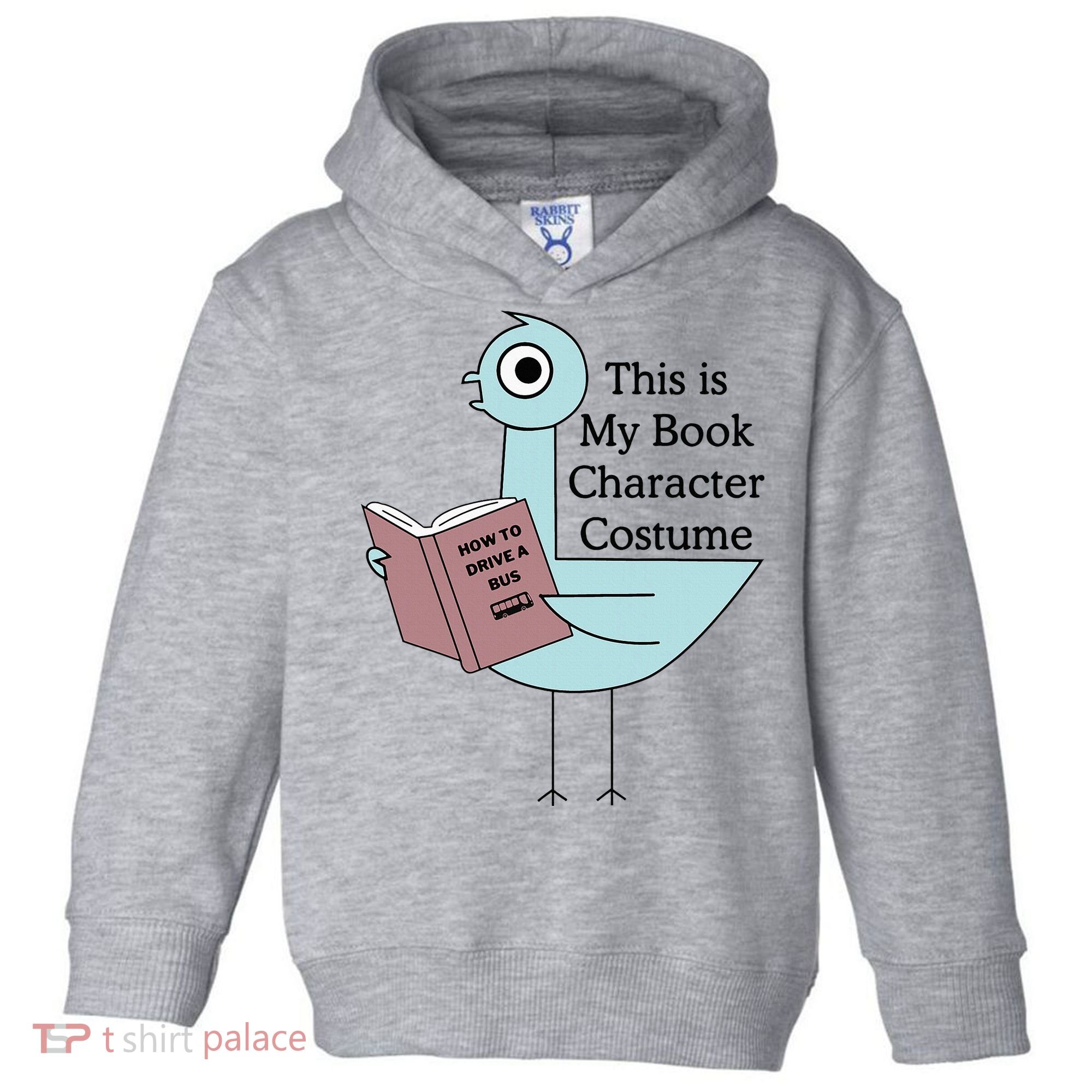 This Is My Book Character Costume Pigeon Reading Toddler Hoodie