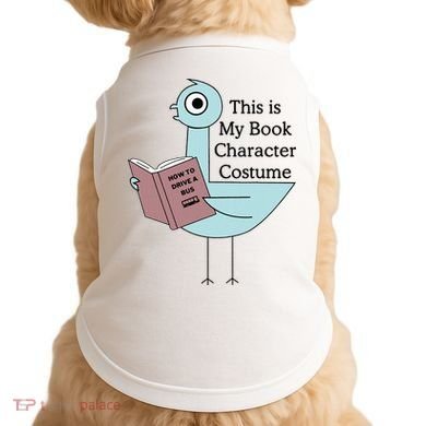 This Is My Book Character Costume Pigeon Reading Doggie Tank